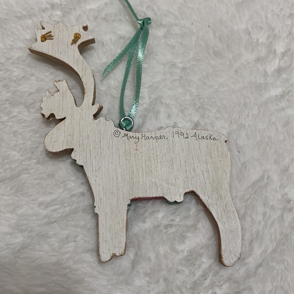 Alaska caribou reindeer wood ornament Mary Harper - Picture 6 of 12